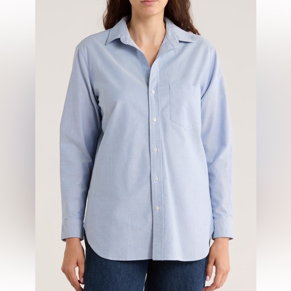 Frank & Eileen Sky Blue boyfriend Casual Button Down Shirt